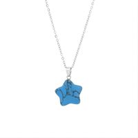 Simple Style Star Stainless Steel Natural Stone Pendant Necklace In Bulk main image 5