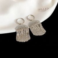 Fashion Alloy Diamond-studded Geometric Earrings Long Tassel Flower Earrings sku image 56