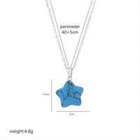 Simple Style Star Stainless Steel Natural Stone Pendant Necklace In Bulk sku image 1