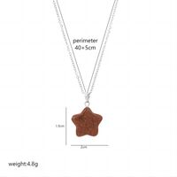 Simple Style Star Stainless Steel Natural Stone Pendant Necklace In Bulk sku image 5