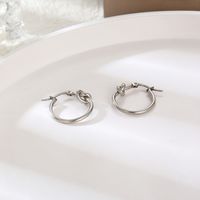 1 Pair Simple Style Knot Plating 304 Stainless Steel 18K Gold Plated Earrings main image 5