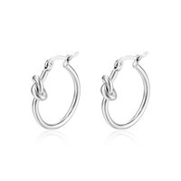 1 Pair Simple Style Knot Plating 304 Stainless Steel 18K Gold Plated Earrings main image 6
