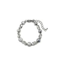 Wholesale Simple Style Geometric Beaded Titanium Steel Bracelets sku image 1