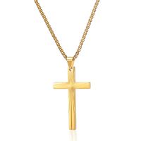 304 Stainless Steel 18K Gold Plated Casual Simple Style Plating Cross Pendant Necklace sku image 2