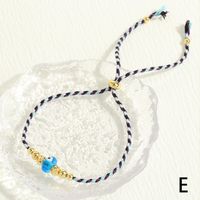 Bohemian Streetwear Devil's Eye Glass Rope Knitting Women's Bracelets sku image 5