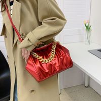 Women's Pu Leather Solid Color Basic Vintage Style Sewing Thread Square Clasp Frame Shoulder Bag Handbag Crossbody Bag main image 4