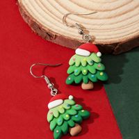 Sweet Christmas Tree Resin Girl's Drop Earrings main image 5