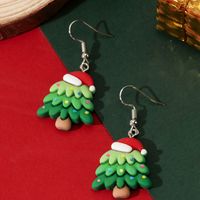 Sweet Christmas Tree Resin Girl's Drop Earrings main image 3