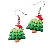 Sweet Christmas Tree Resin Girl's Drop Earrings main image 2