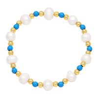 Pastoral Simple Style Round Baroque Pearls Plating 18k Gold Plated Women's Bracelets main image 4
