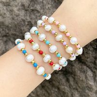 Pastoral Simple Style Round Baroque Pearls Plating 18k Gold Plated Women's Bracelets main image 1