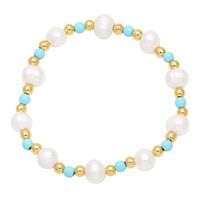 Pastoral Simple Style Round Baroque Pearls Plating 18k Gold Plated Women's Bracelets main image 2