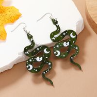1 Pair Simple Style Snake Epoxy Arylic Drop Earrings main image 1