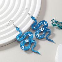 1 Pair Simple Style Snake Epoxy Arylic Drop Earrings main image 3