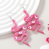 1 Pair Simple Style Snake Epoxy Arylic Drop Earrings main image 4