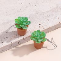1 Pair Simple Style Plant Plating Alloy Drop Earrings main image 1