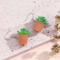 1 Pair Simple Style Plant Plating Alloy Drop Earrings main image 4