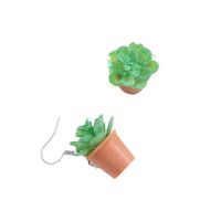 1 Pair Simple Style Plant Plating Alloy Drop Earrings main image 2