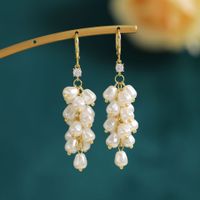 1 Paar Elegant Dame Geometrisch Blume Bogenknoten Inlay Kupfer Künstliche Perlen Zirkon Tropfenohrringe sku image 17