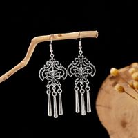 1 Pair Retro Ethnic Style Leaf Water Droplets Tassel Plating Hollow Out Alloy Drop Earrings sku image 21