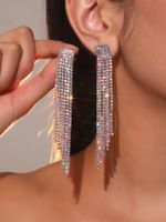 Fashion Flash Tassel Diamond Earrings Wholesale Nihaojewelry sku image 3