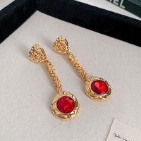 Wholesale Jewelry Classic Style Water Droplets Metal Enamel Drop Earrings sku image 23