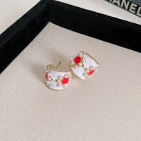 Wholesale Jewelry Classic Style Water Droplets Metal Enamel Drop Earrings sku image 19