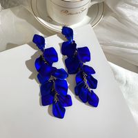 Wholesale Jewelry Sweet Heart Shape Flower Alloy Enamel Drop Earrings sku image 33