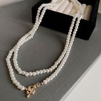 Simple Style Round Arylic Artificial Pearl Beaded Women's Necklace sku image 12