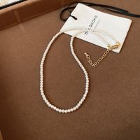 Simple Style Round Arylic Artificial Pearl Beaded Women's Necklace sku image 5