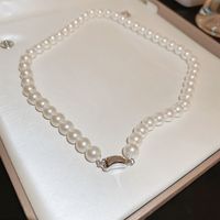 Simple Style Round Arylic Artificial Pearl Beaded Women's Necklace sku image 10
