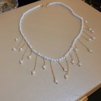 Simple Style Round Arylic Artificial Pearl Beaded Women's Necklace sku image 13