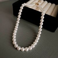 Simple Style Round Arylic Artificial Pearl Beaded Women's Necklace sku image 2