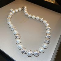 Simple Style Round Arylic Artificial Pearl Beaded Women's Necklace sku image 19