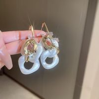 1 Pair Simple Style Flower Inlay Copper Pearl Ear Studs sku image 37