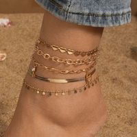 Simple Style Classic Style Solid Color Zinc Alloy Women's Anklet main image 3