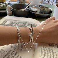 Basic Einfacher Stil Geometrisch Thailändisches Silber Überzug Frau Armreif sku image 41