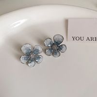 1 Pair Simple Style Flower Inlay Copper Zircon Ear Studs sku image 30