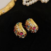 1 Pair Classic Style Water Droplets Inlay Copper Resin Drop Earrings sku image 19