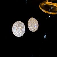 Wholesale Jewelry Simple Style Rhombus Alloy Zircon Inlay Ear Studs sku image 1
