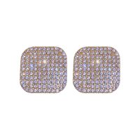 Bijoux En Gros Style Simple Rhombe Alliage Zircon Incruster Boucles D'oreilles main image 4