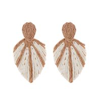 1 Paire Élégant Pastorale Feuilles Raphia Boucles D'oreilles sku image 1