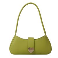 Women's All Seasons Pu Leather Solid Color Streetwear Square Zipper Shoulder Bag Underarm Bag sku image 4