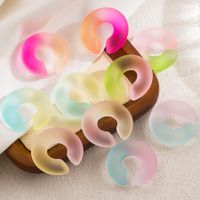 Wholesale Jewelry Ig Style Cute C Shape Gradient Color Arylic Spray Paint Ear Cuffs main image 6