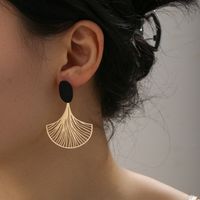 1 Pair Ethnic Style Leaf Plating Metal Drop Earrings main image 1