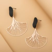 1 Pair Ethnic Style Leaf Plating Metal Drop Earrings main image 4