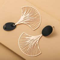 1 Pair Ethnic Style Leaf Plating Metal Drop Earrings main image 3