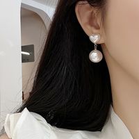 1 Pair Sweet Heart Shape Arylic Drop Earrings main image 1