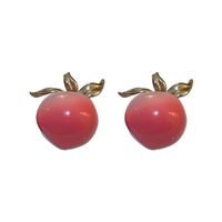1 Pair Simple Style Peach Enamel Alloy Ear Studs main image 4