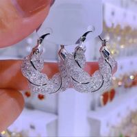 Wholesale Jewelry Elegant Lady Geometric Artificial Crystal Earrings main image 6